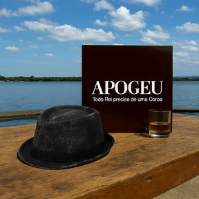 Chapéu Pork Pie de Couro Batido Goldage