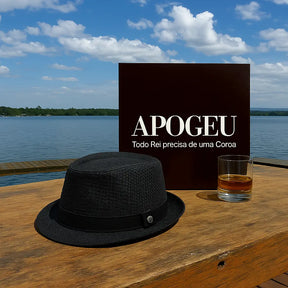 Chapéu Pork Pie de Palha trançada SunHat